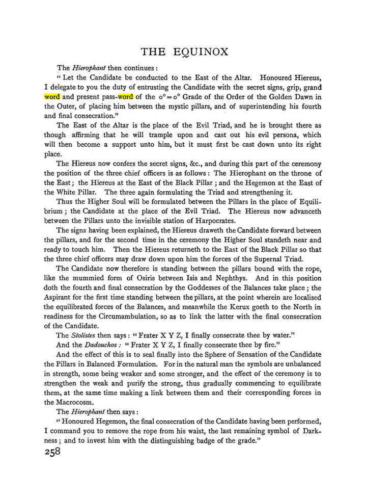 Original scan of The Equinox (Volume I, Number I), PDF page 266