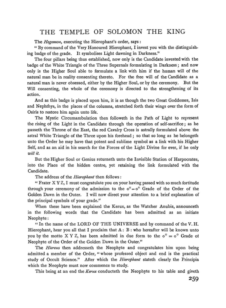 Original scan of The Equinox (Volume I, Number I), PDF page 267
