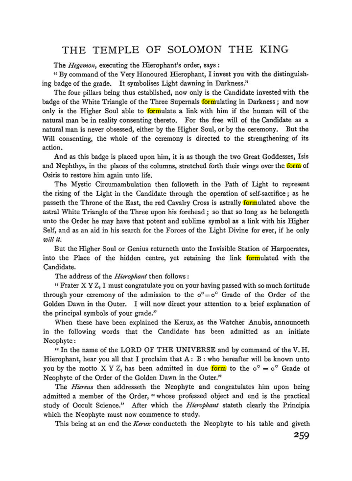 Original scan of The Equinox (Volume I, Number I), PDF page 267