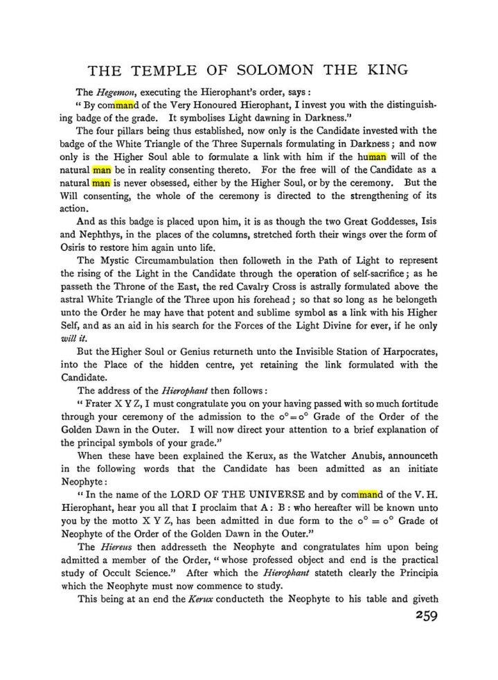 Original scan of The Equinox (Volume I, Number I), PDF page 267