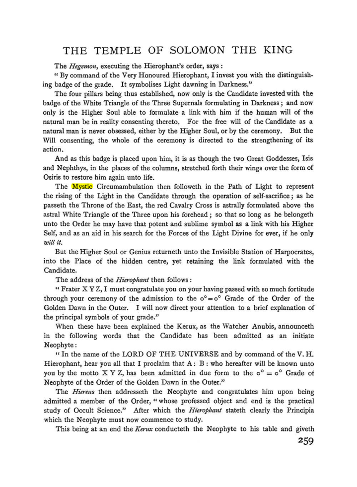 Original scan of The Equinox (Volume I, Number I), PDF page 267