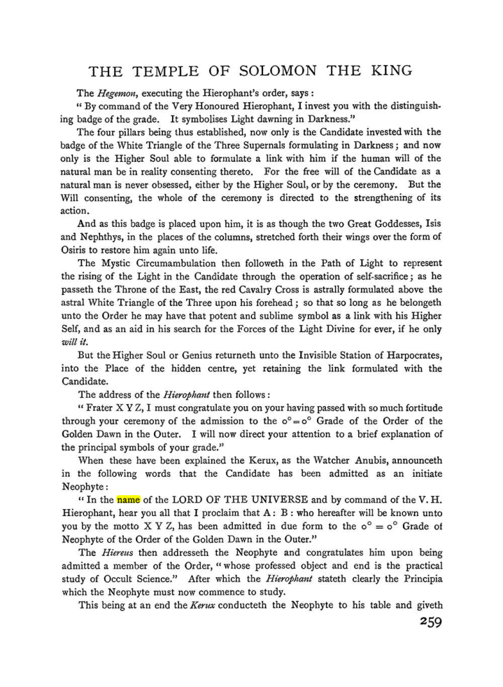 Original scan of The Equinox (Volume I, Number I), PDF page 267