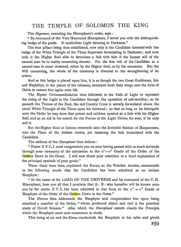 Original scan of The Equinox (Volume I, Number I), PDF page 267