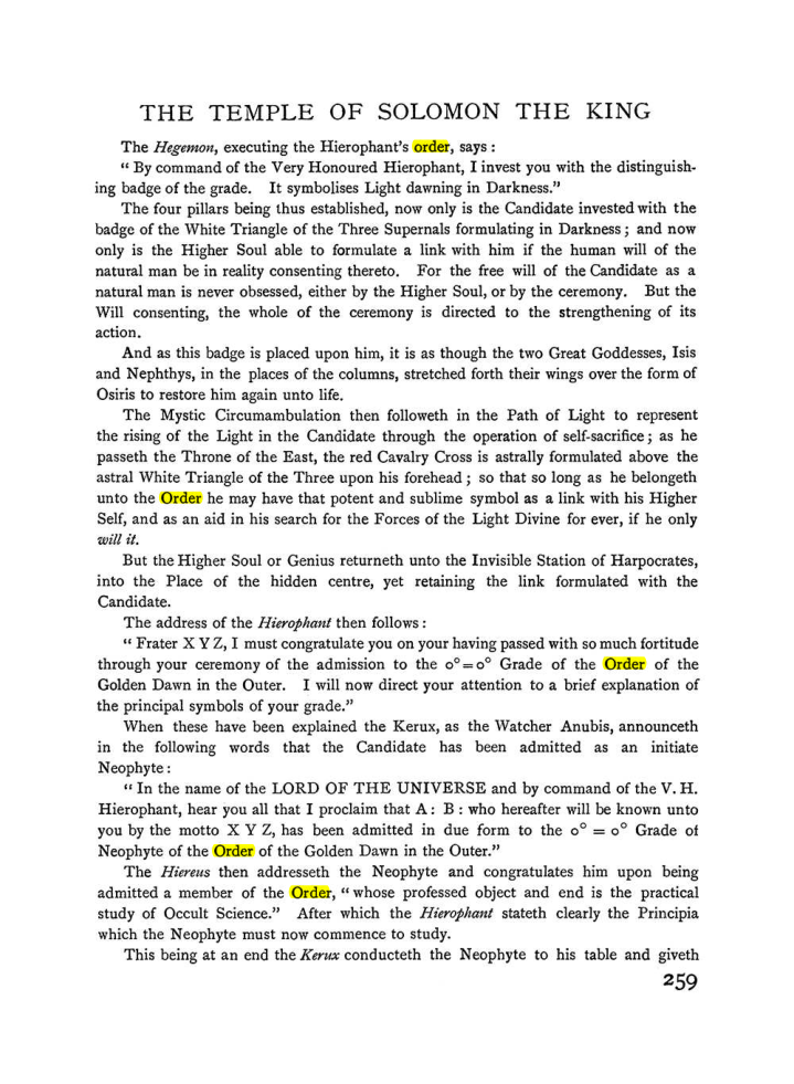 Original scan of The Equinox (Volume I, Number I), PDF page 267