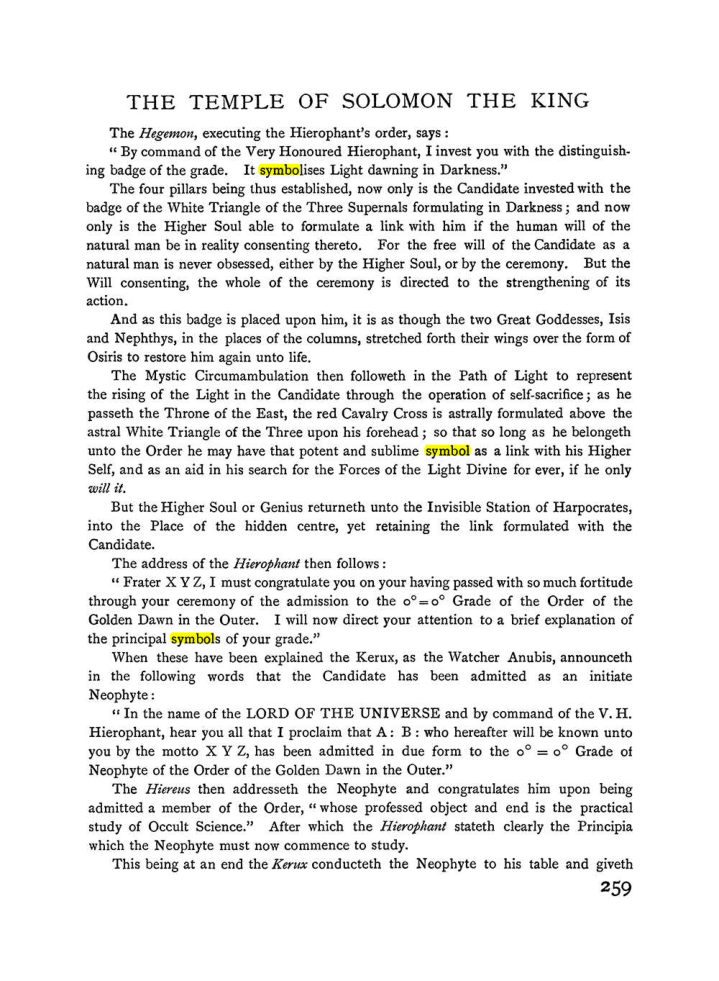 Original scan of The Equinox (Volume I, Number I), PDF page 267