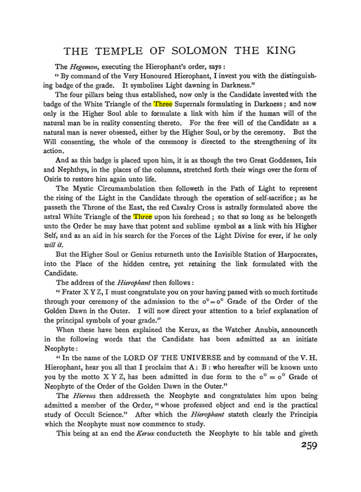 Original scan of The Equinox (Volume I, Number I), PDF page 267