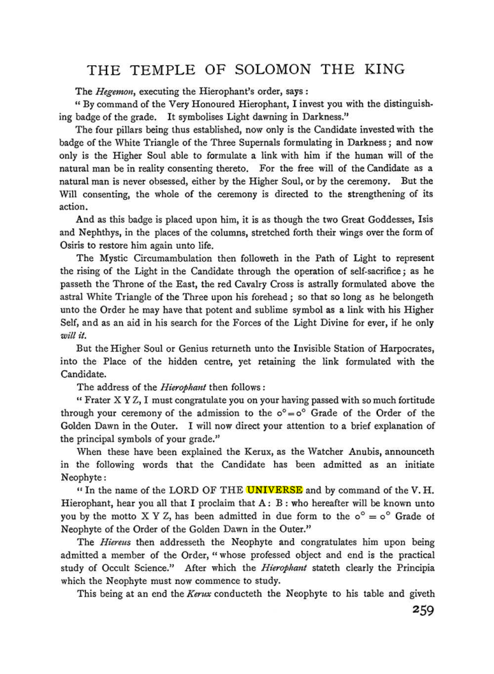 Original scan of The Equinox (Volume I, Number I), PDF page 267