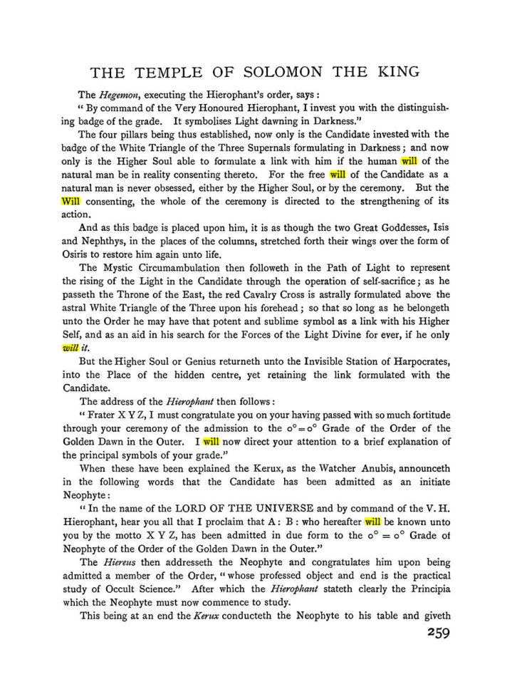 Original scan of The Equinox (Volume I, Number I), PDF page 267