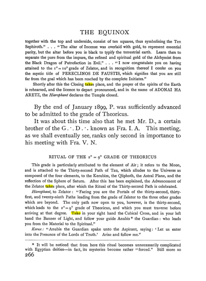 Original scan of The Equinox (Volume I, Number I), PDF page 274