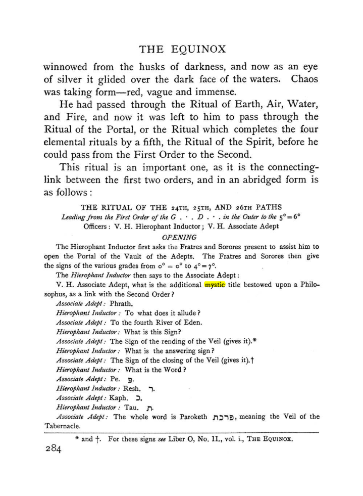 Original scan of The Equinox (Volume I, Number I), PDF page 292