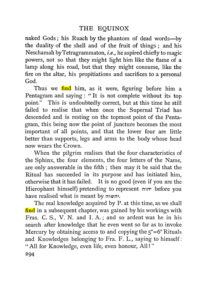 Original scan of The Equinox (Volume I, Number I), PDF page 302