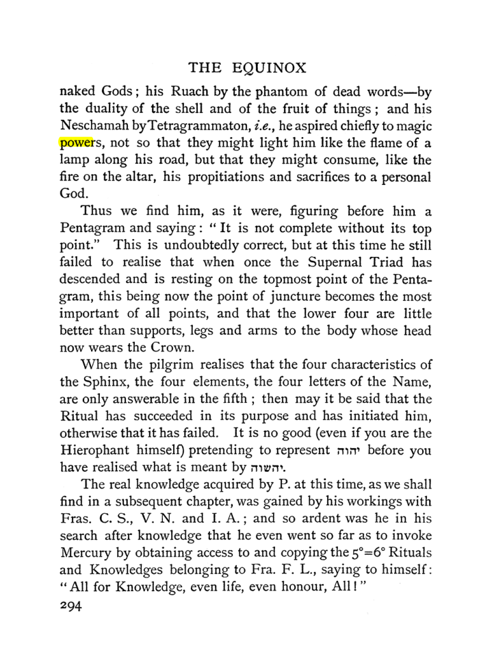 Original scan of The Equinox (Volume I, Number I), PDF page 302