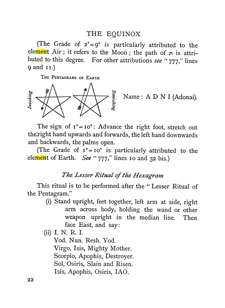 Original scan of The Equinox (Volume I, Number I), PDF page 32