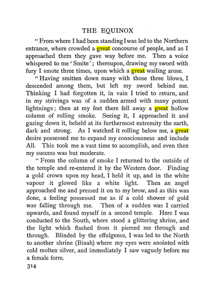 Original scan of The Equinox (Volume I, Number I), PDF page 322