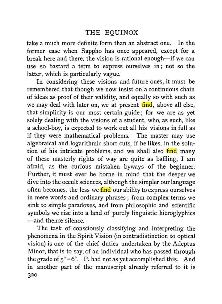 Original scan of The Equinox (Volume I, Number I), PDF page 328