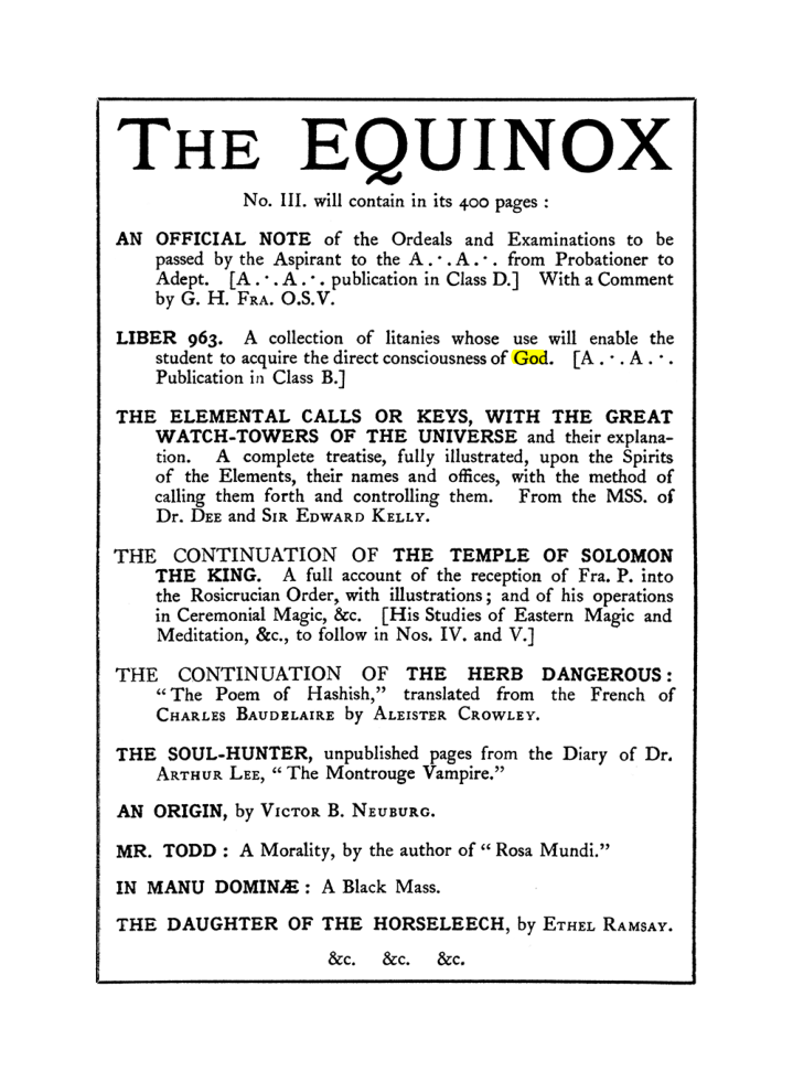 Original scan of The Equinox (Volume I, Number I), PDF page 406