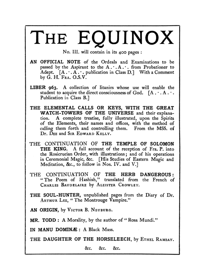 Original scan of The Equinox (Volume I, Number I), PDF page 406