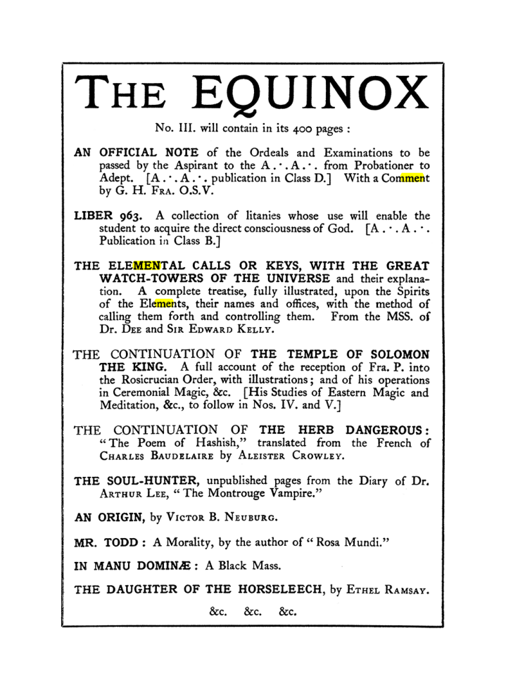 Original scan of The Equinox (Volume I, Number I), PDF page 406