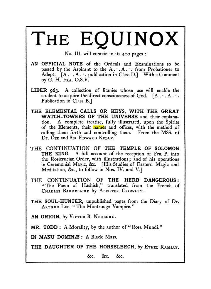 Original scan of The Equinox (Volume I, Number I), PDF page 406