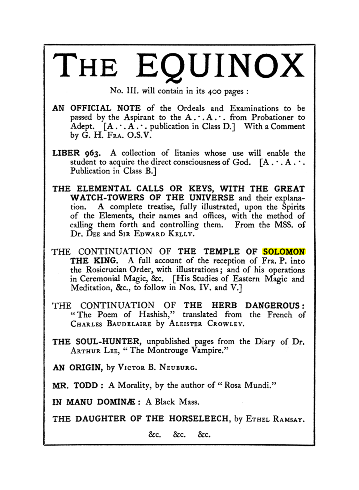 Original scan of The Equinox (Volume I, Number I), PDF page 406