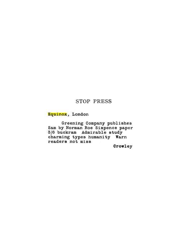 Original scan of The Equinox (Volume I, Number I), PDF page 407