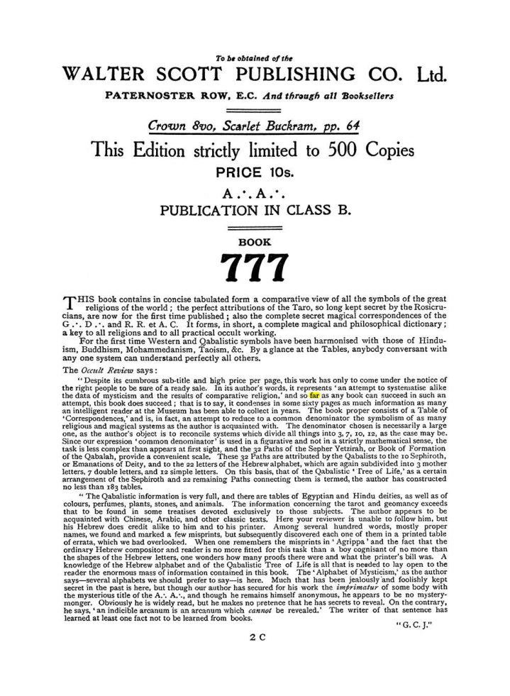 Original scan of The Equinox (Volume I, Number I), PDF page 410