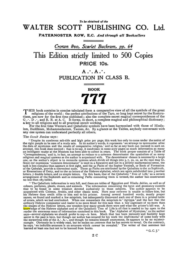 Original scan of The Equinox (Volume I, Number I), PDF page 410