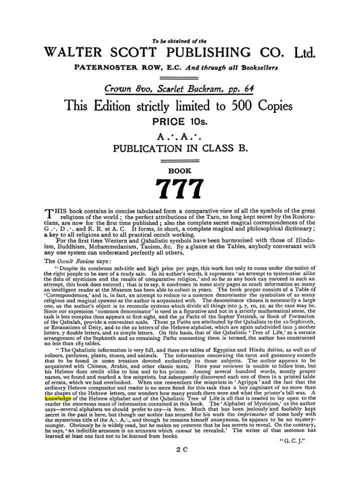 Original scan of The Equinox (Volume I, Number I), PDF page 410