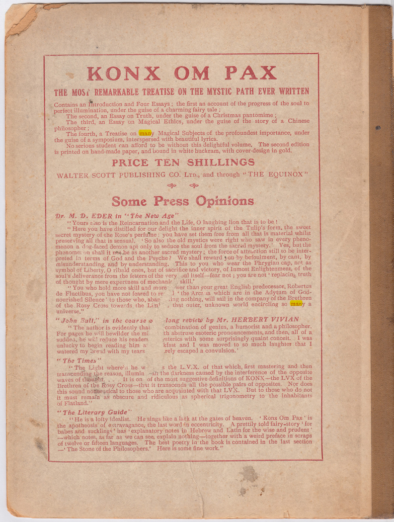 Original scan of The Equinox (Volume I, Number I), PDF page 416