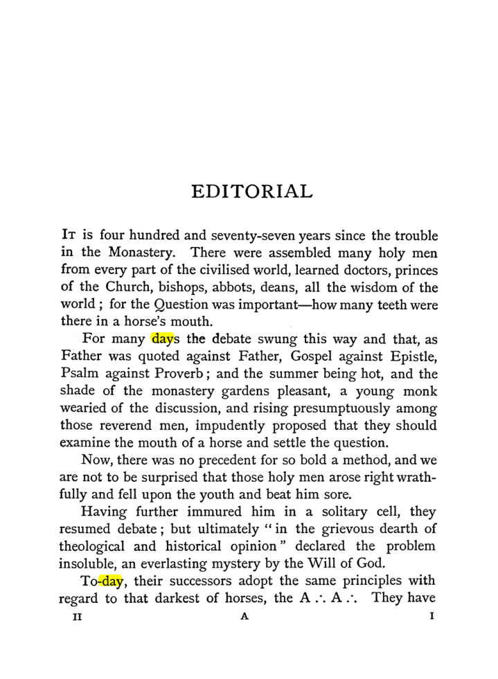 Original scan of The Equinox (Volume I, Number I), PDF page 9