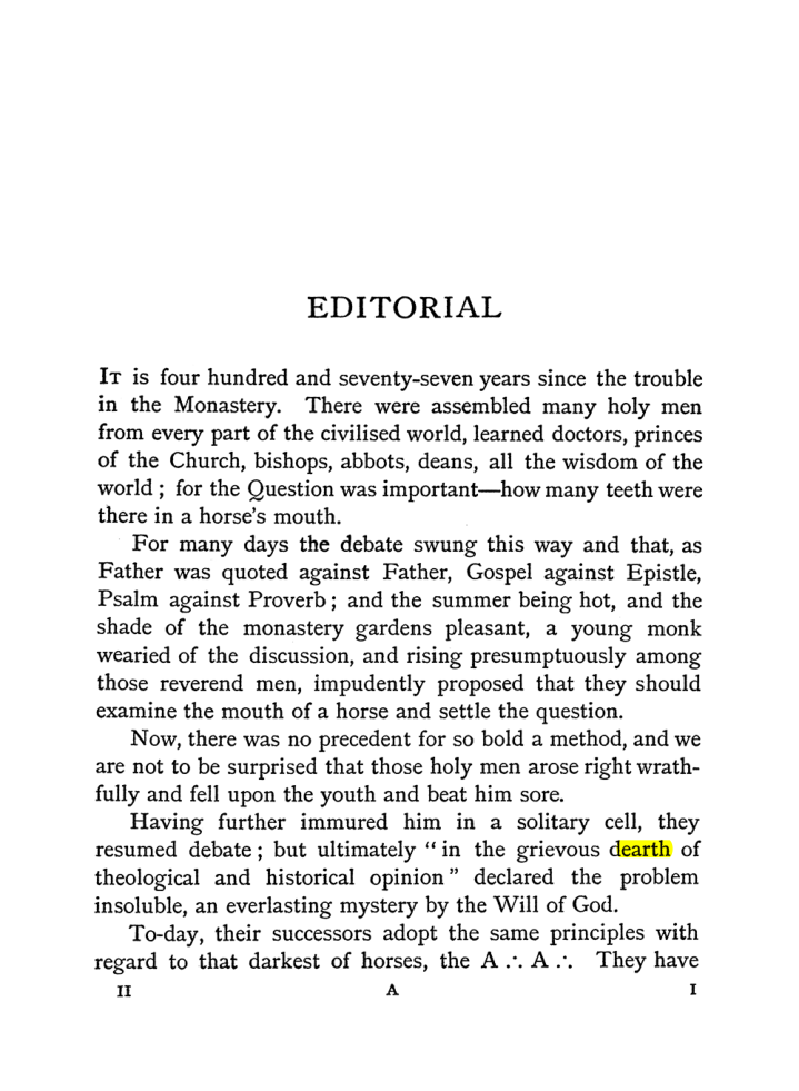 Original scan of The Equinox (Volume I, Number I), PDF page 9