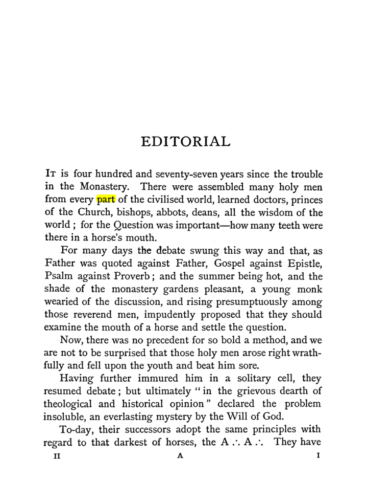 Original scan of The Equinox (Volume I, Number I), PDF page 9
