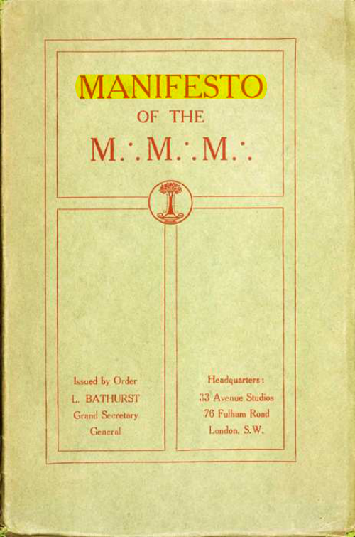 Original scan of Manifesto of the M.M.M., PDF page 1