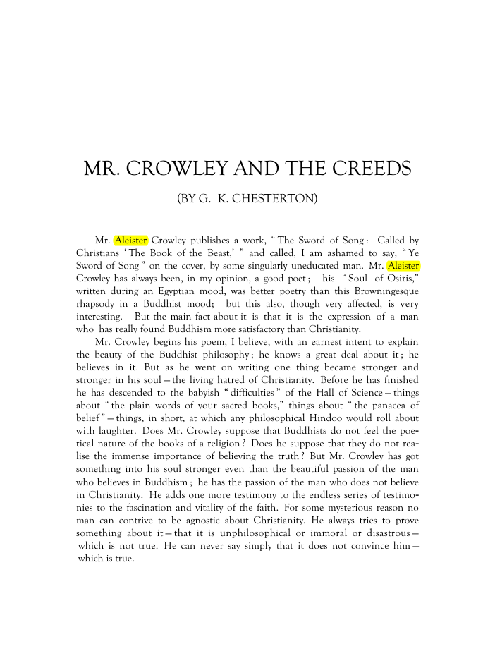 Original scan of Mr. Crowley and The Creeds, PDF page 2