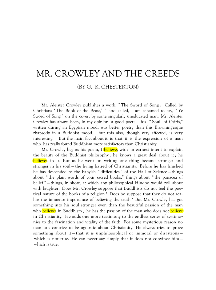 Original scan of Mr. Crowley and The Creeds, PDF page 2