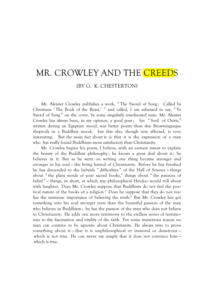 Original scan of Mr. Crowley and The Creeds, PDF page 2