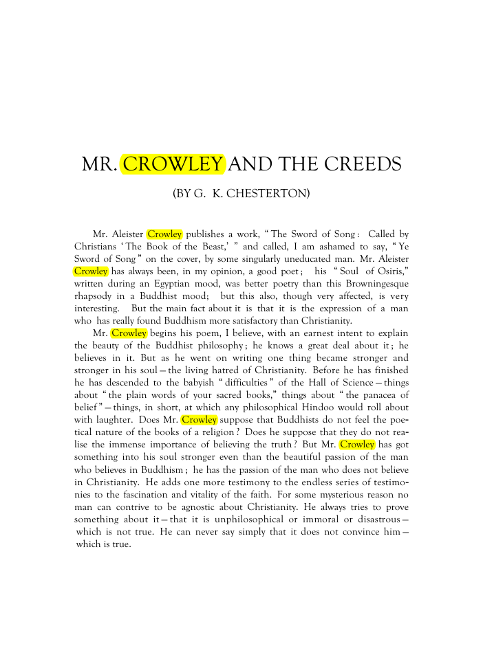 Original scan of Mr. Crowley and The Creeds, PDF page 2