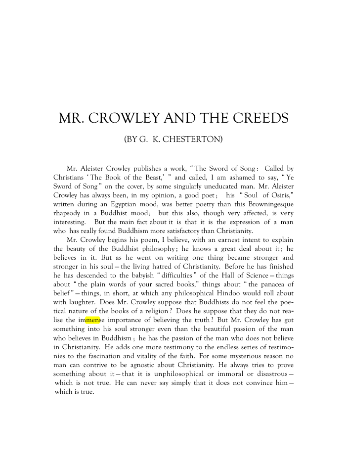 Original scan of Mr. Crowley and The Creeds, PDF page 2