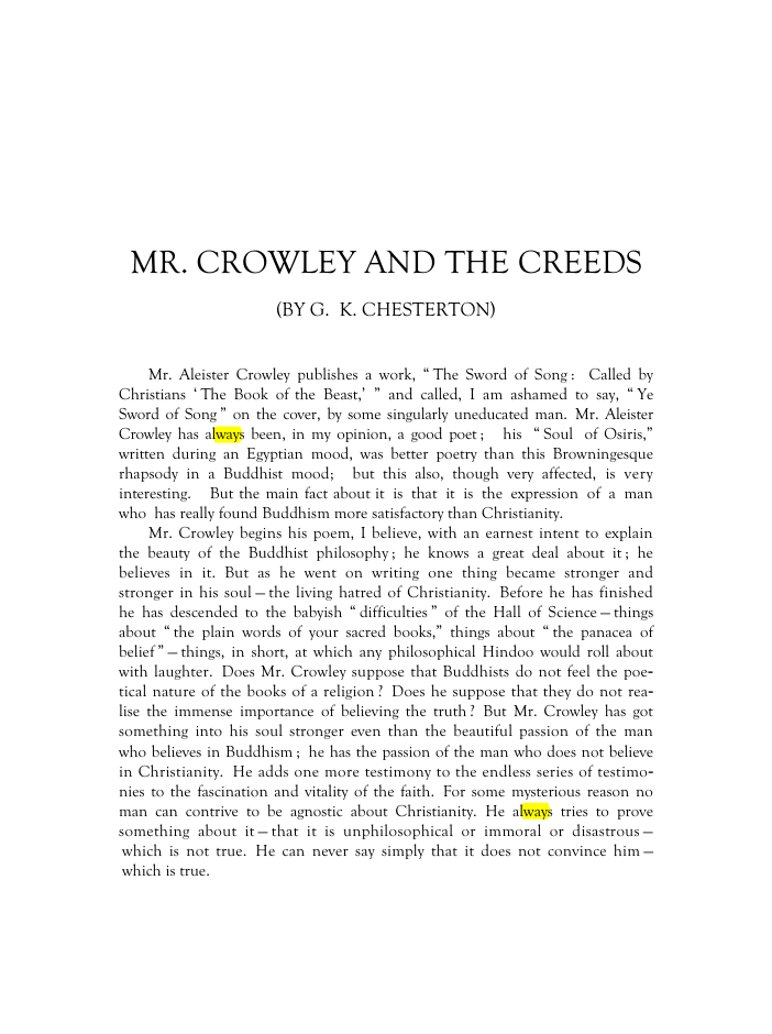 Original scan of Mr. Crowley and The Creeds, PDF page 2