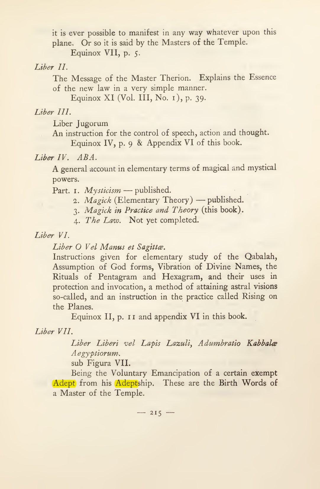 Original scan of Magick in Theory and Practice (Section 3), PDF page 11