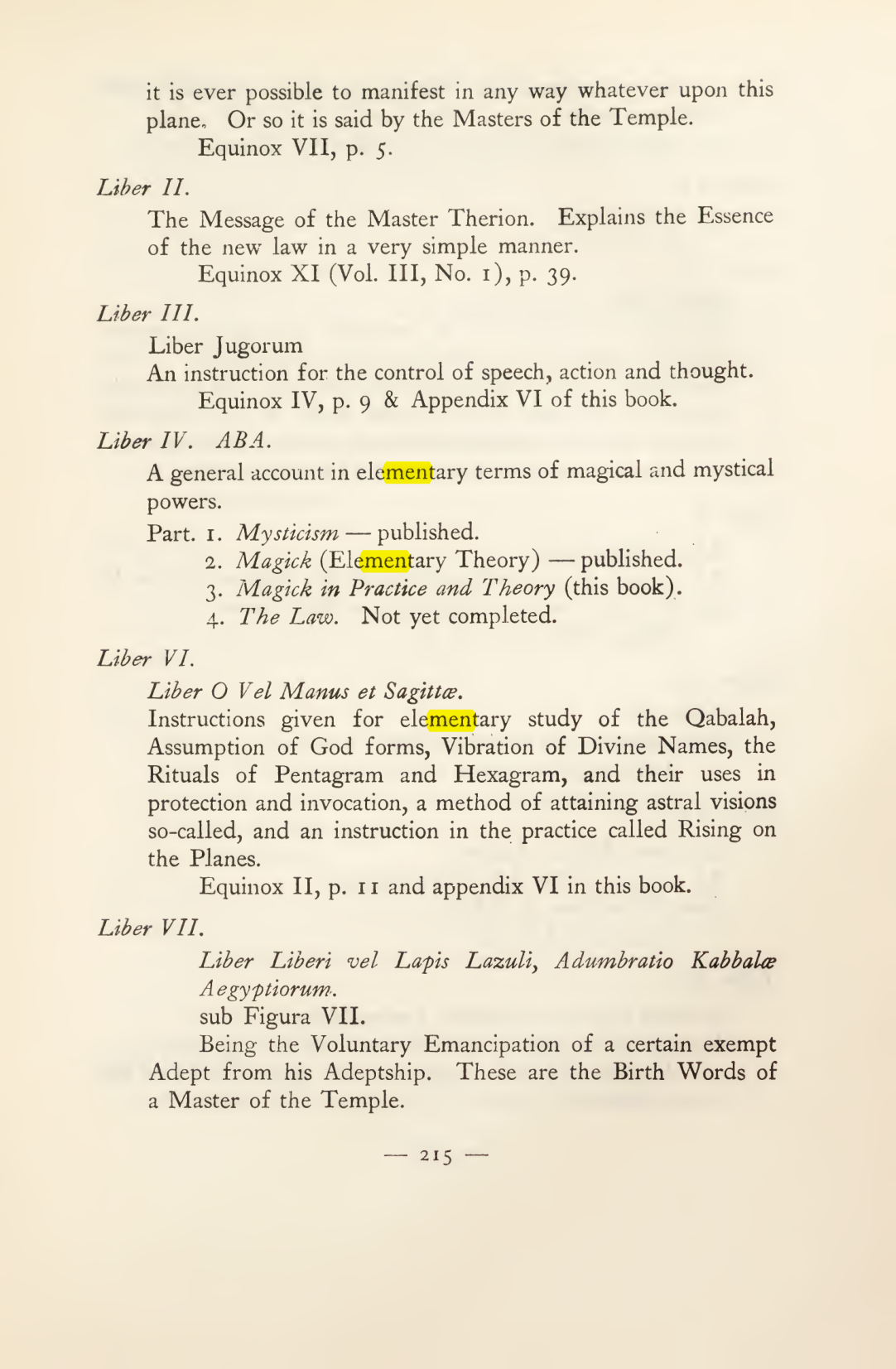 Original scan of Magick in Theory and Practice (Section 3), PDF page 11