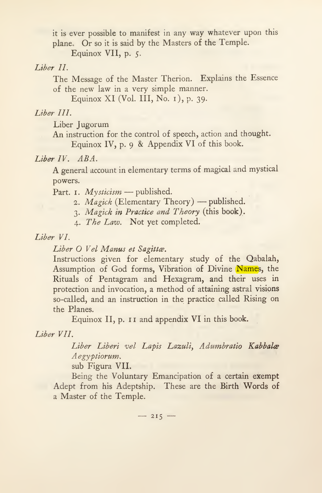 Original scan of Magick in Theory and Practice (Section 3), PDF page 11