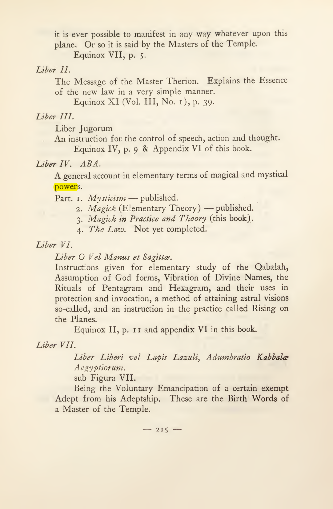 Original scan of Magick in Theory and Practice (Section 3), PDF page 11