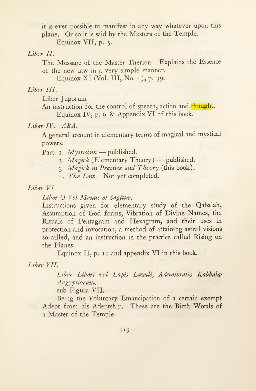 Original scan of Magick in Theory and Practice (Section 3), PDF page 11