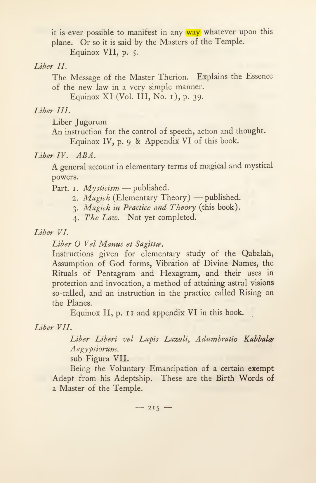 Original scan of Magick in Theory and Practice (Section 3), PDF page 11