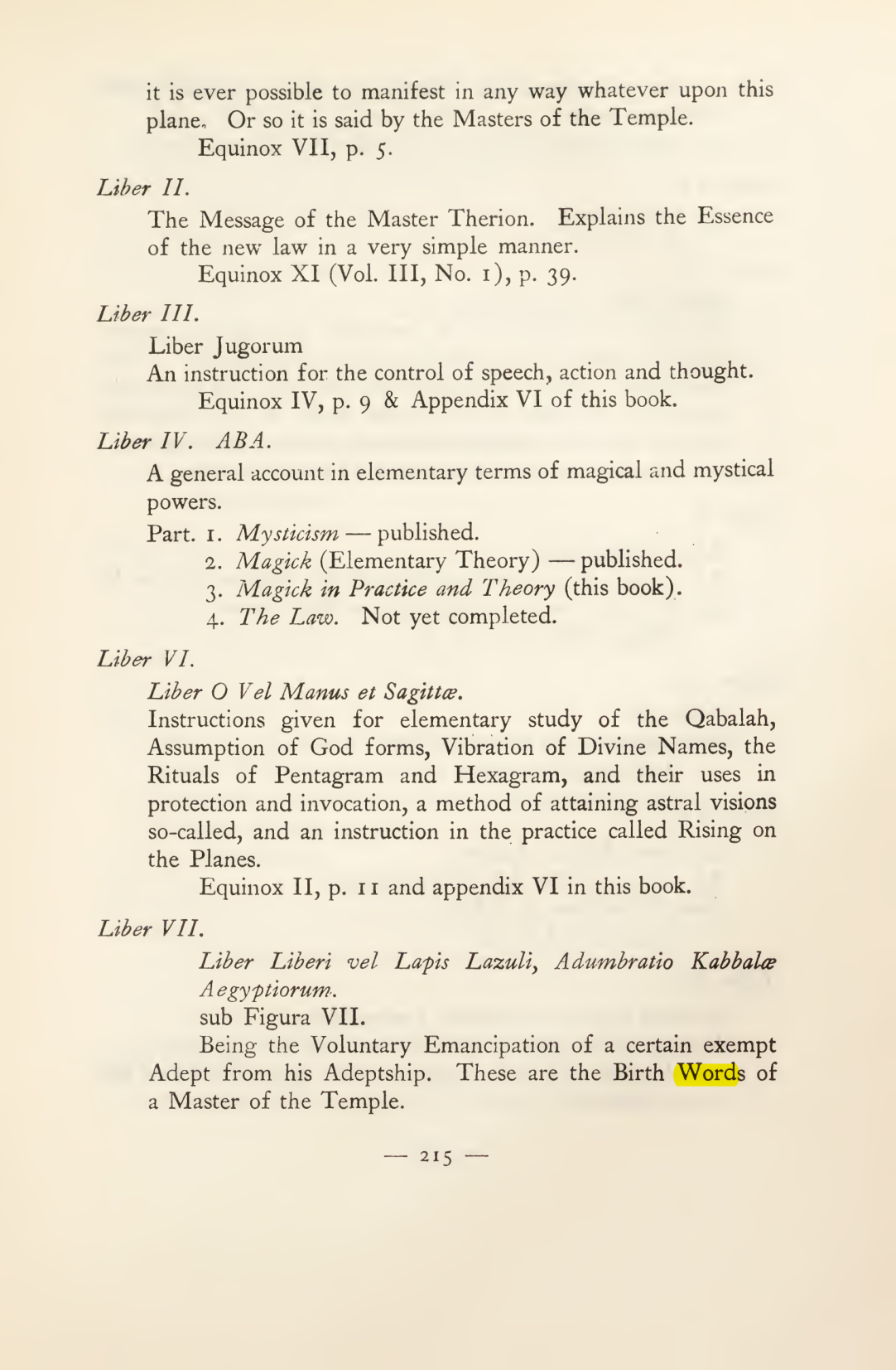 Original scan of Magick in Theory and Practice (Section 3), PDF page 11