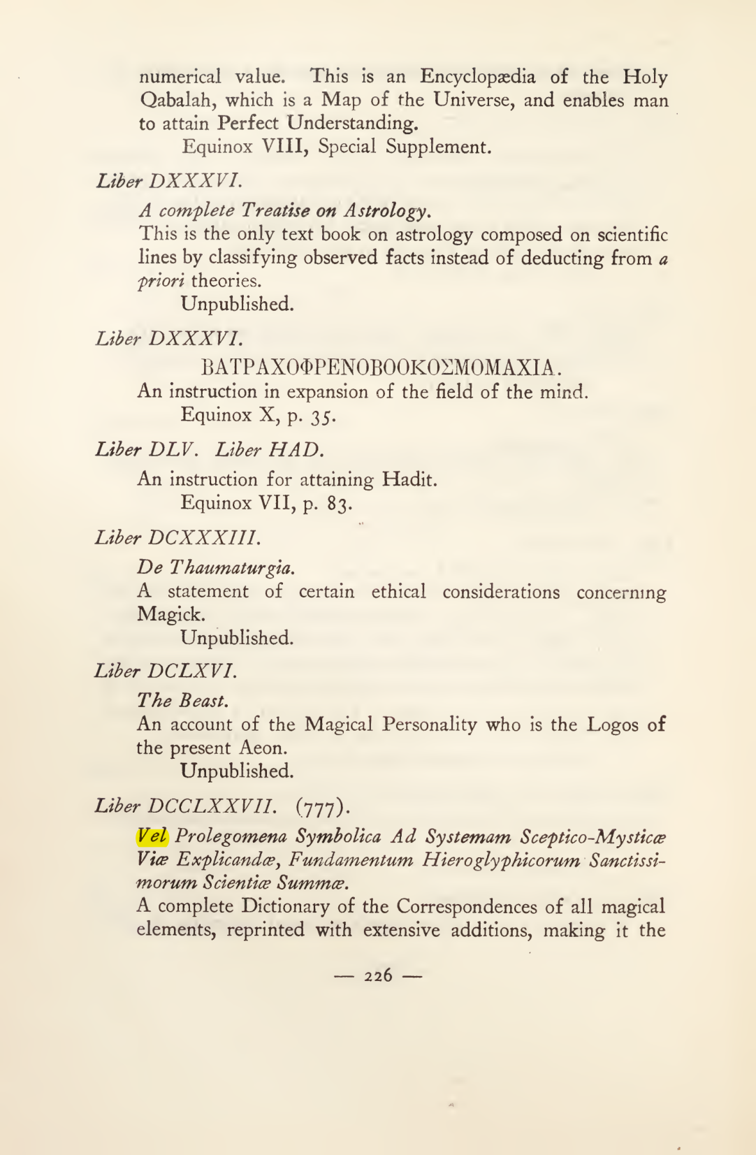 Original scan of Magick in Theory and Practice (Section 3), PDF page 22