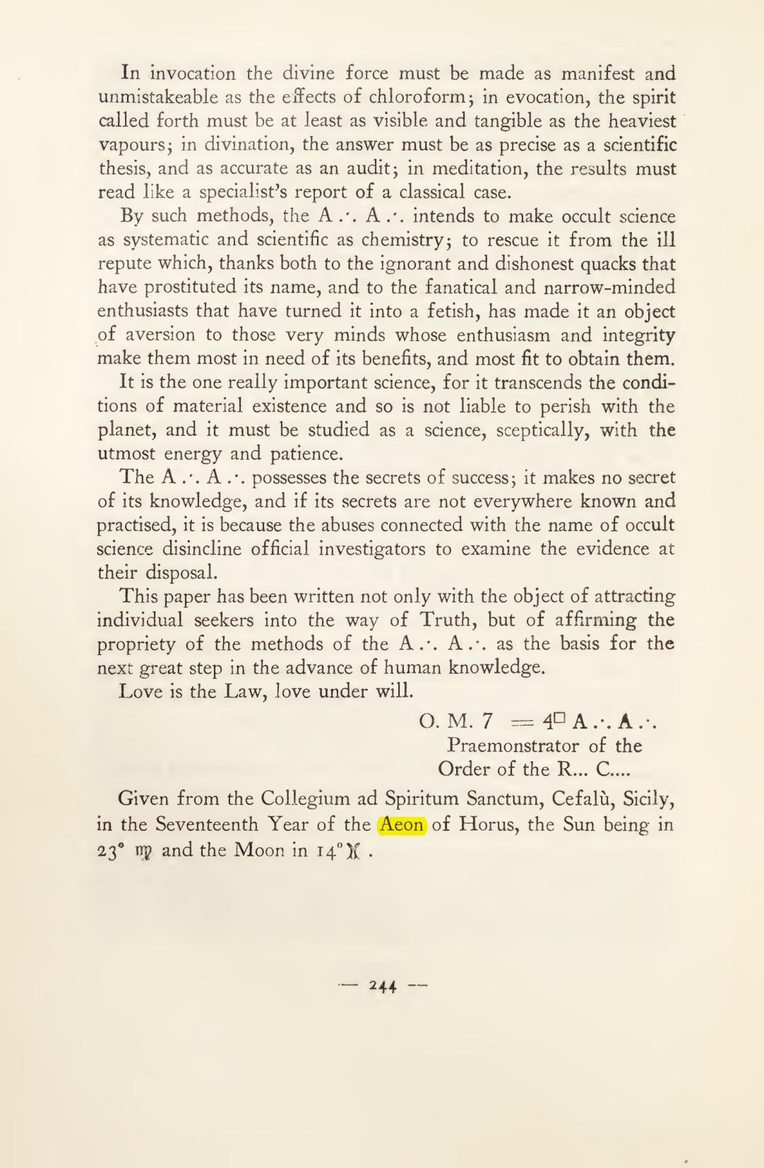 Original scan of Magick in Theory and Practice (Section 3), PDF page 40