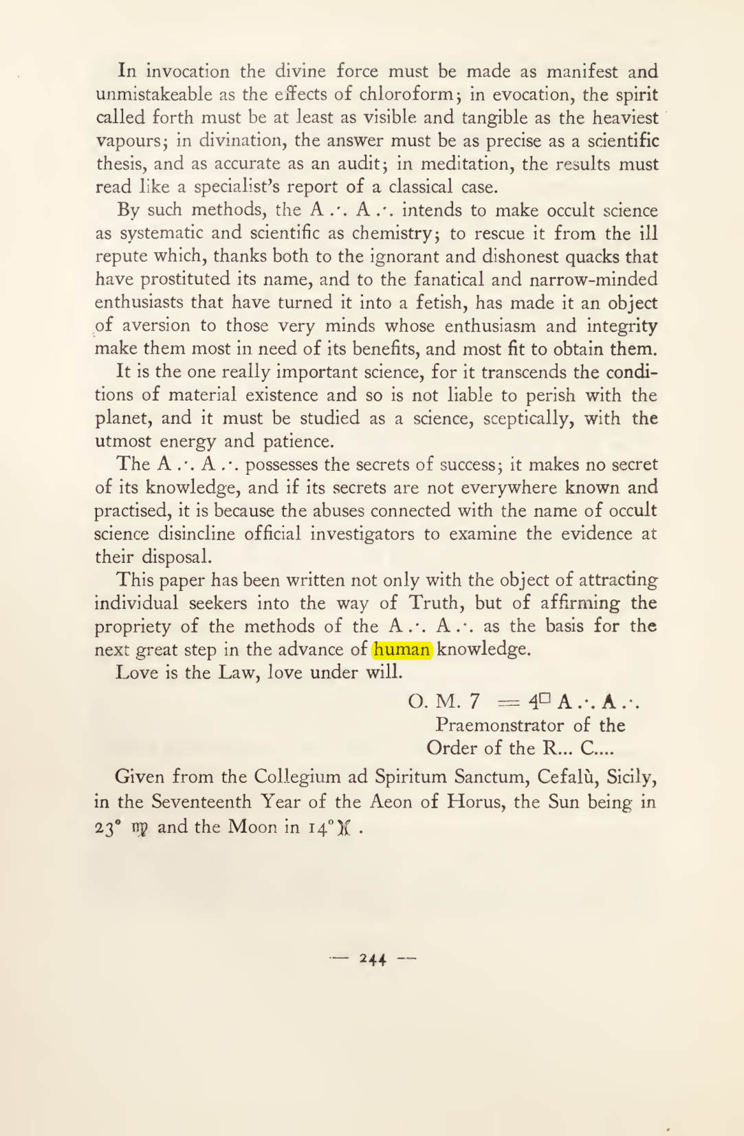 Original scan of Magick in Theory and Practice (Section 3), PDF page 40
