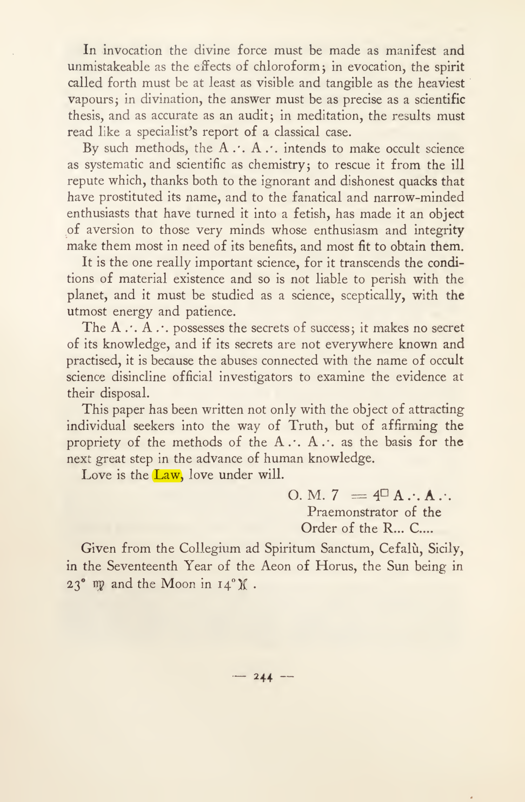 Original scan of Magick in Theory and Practice (Section 3), PDF page 40